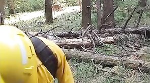 Wildfire Worker's Outdoor Masturbation Solo
