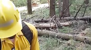 Wildfire Worker's Outdoor Masturbation Solo