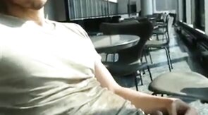 Public Masturbation: Airport Pee and Cum