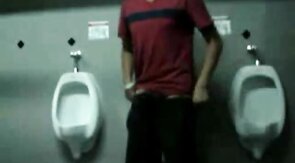 Public Handjob in a Restroom by Bigcockflasher