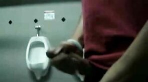 Public Handjob in a Restroom by Bigcockflasher