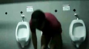 Public Handjob in a Restroom by Bigcockflasher