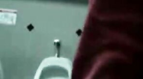Public Handjob in a Restroom by Bigcockflasher