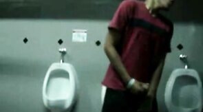 Public Handjob in a Restroom by Bigcockflasher
