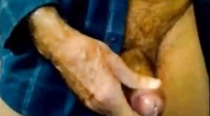 Amateur Bear Grandpa Cums with Toy
