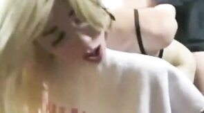 Crossdresser on a Leash Takes it Hard