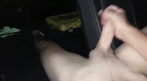 Stroking My Big Cock in the Car - Twink Webcam Solo