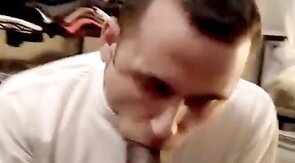 Muscular Amateur Sucks a Huge Black Cock