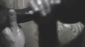 Black Hunk Sucks Big Cock Through Glory Hole