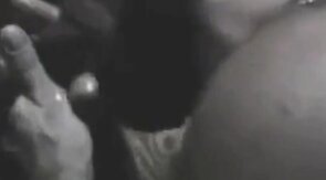 Black Hunk Sucks Big Cock Through Glory Hole