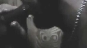 Black Hunk Sucks Big Cock Through Glory Hole