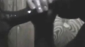 Black Hunk Sucks Big Cock Through Glory Hole
