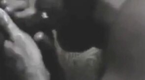 Black Hunk Sucks Big Cock Through Glory Hole