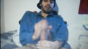 Huge Dick Latin Guy's Hot Cum Load