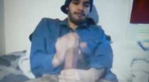 Huge Dick Latin Guy's Hot Cum Load