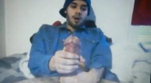 Huge Dick Latin Guy's Hot Cum Load