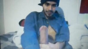 Huge Dick Latin Guy's Hot Cum Load