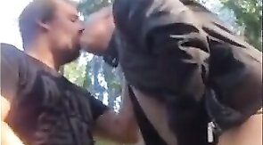 Bareback Adventure with a Stranger Bear Outdoors