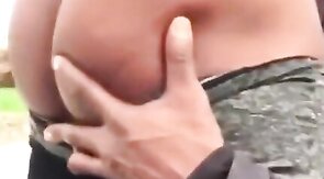 Older Black Man Sucks My Cock Outdoors for Cash