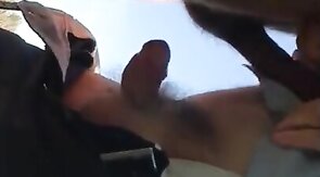 Mature Daddy Strokes Outdoors