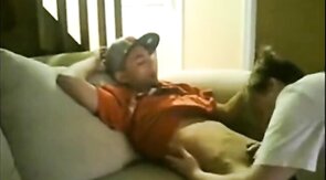 Daddy Gives Twink Thug His First BJ