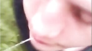 Big-Cock Twink Sucks Outdoors