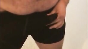 Fat Bear Stroking His Big Cock