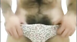 Muscle Man Strokes His Big Cock and Flexes