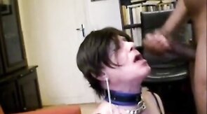 Slutty Crossdresser Sucks and Swallows Big Cock