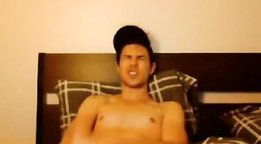 Twink's Amateur Striptease and Webcam Jerk Off Session
