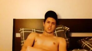 Twink's Amateur Striptease and Webcam Jerk Off Session