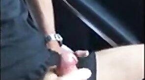 Powerman666's Big Cock Milked in His Car