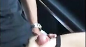 Powerman666's Big Cock Milked in His Car