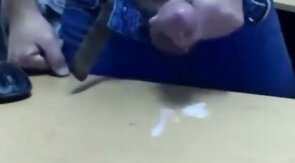Big-Cocked Amateur Jerks Off