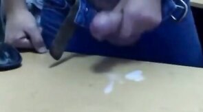 Big-Cocked Amateur Jerks Off