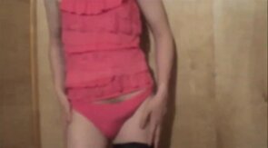 Twink Crossdresser in Pink