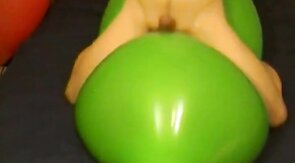 Humping and Riding Big Green Balloon until I Cum
