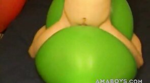 Humping and Riding Big Green Balloon until I Cum
