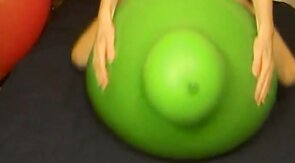 Humping and Riding Big Green Balloon until I Cum