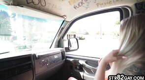 Baited straight office jock going gay