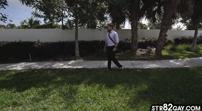 Baited straight office jock going gay