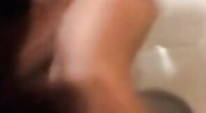 Hardcore Action in the Bathroom with Gaping and Handjobs