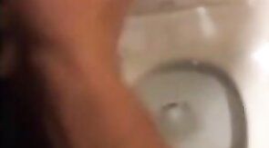 Hardcore Action in the Bathroom with Gaping and Handjobs
