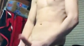 Twink Jacks Off In His Dorm Room