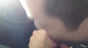 Dirty Car Blowjob: Outdoor Amateur Fun with CIM Swallow