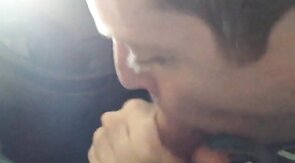 Dirty Car Blowjob: Outdoor Amateur Fun with CIM Swallow