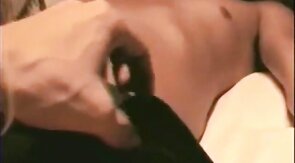 Playing with his big cock and cumming hard all over