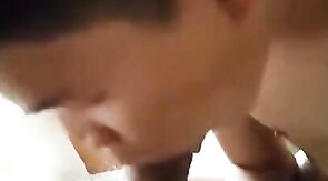 Skinny Asian Twink Deepthroats a Big Cock
