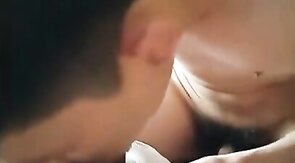Skinny Asian Twink Deepthroats a Big Cock