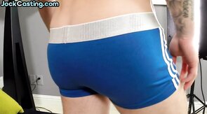 Handsome jock analfucked on casting
